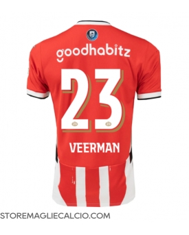 PSV Eindhoven Joey Veerman #23 Maglia Gara Casa Repliche 2024-25 Maniche Corte